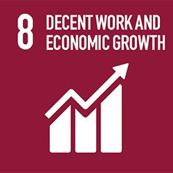 SDG 8 logo - Decent Work and Economic Growth