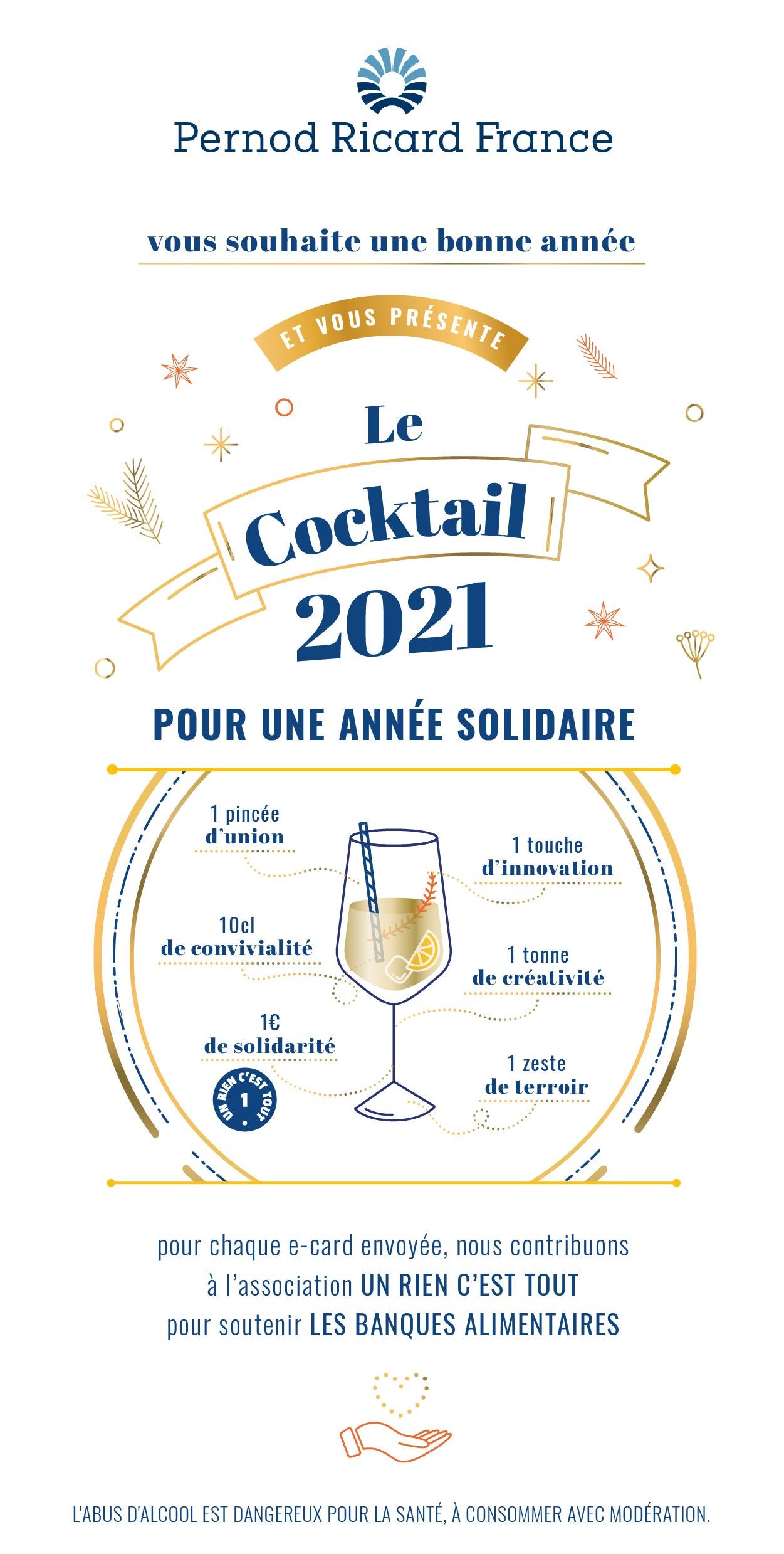 Le cocktail de bonne année 2021 Pernod Ricard France, pour une