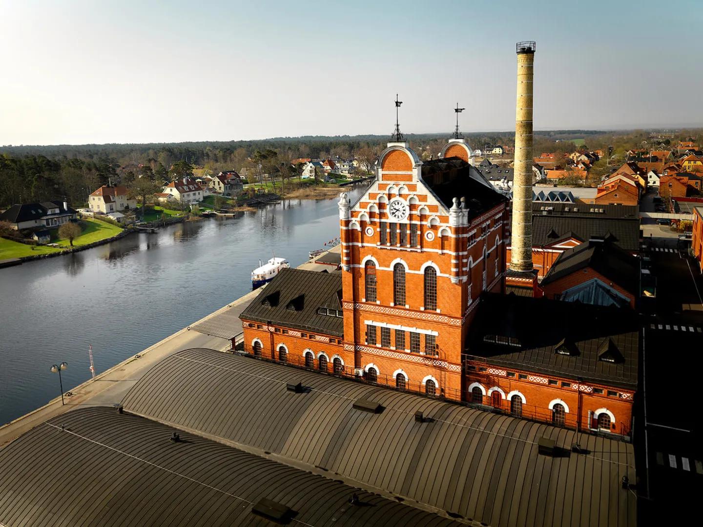 Absolut Vodka factory in Åhus, Sweden.