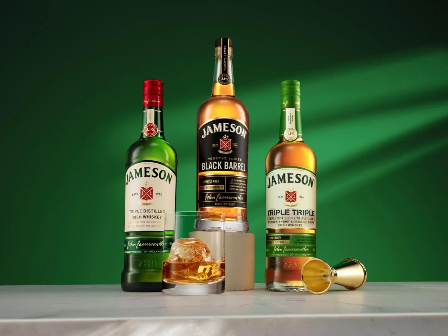 packshoty butelki Jameson