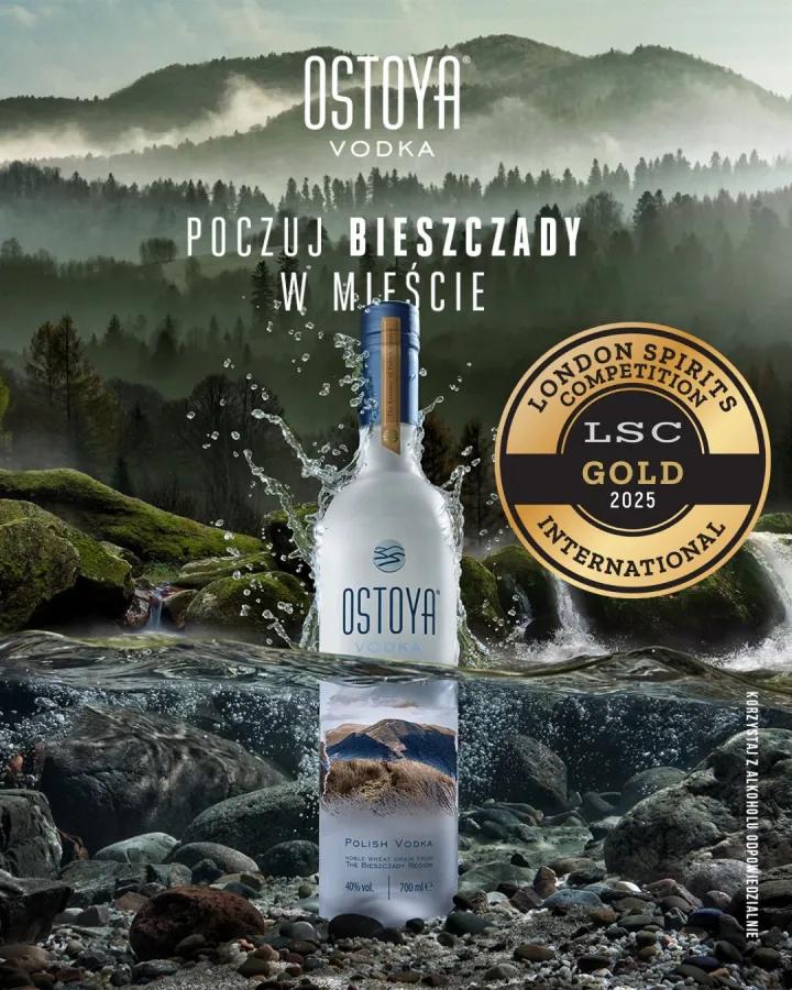 butelka Ostoya i logo Gold Medal