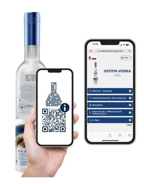 smartphone with e-label enabled