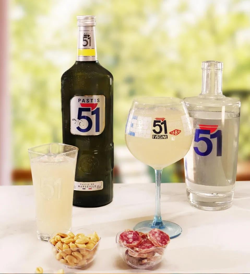 PASTIS 51 Apéritif anisé Pastis de Marseille - 45%, 150cl : :  Epicerie