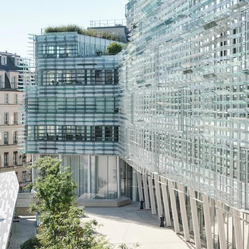 Exterior view of The Island, Pernod Ricard's headquarters in Paris, France.