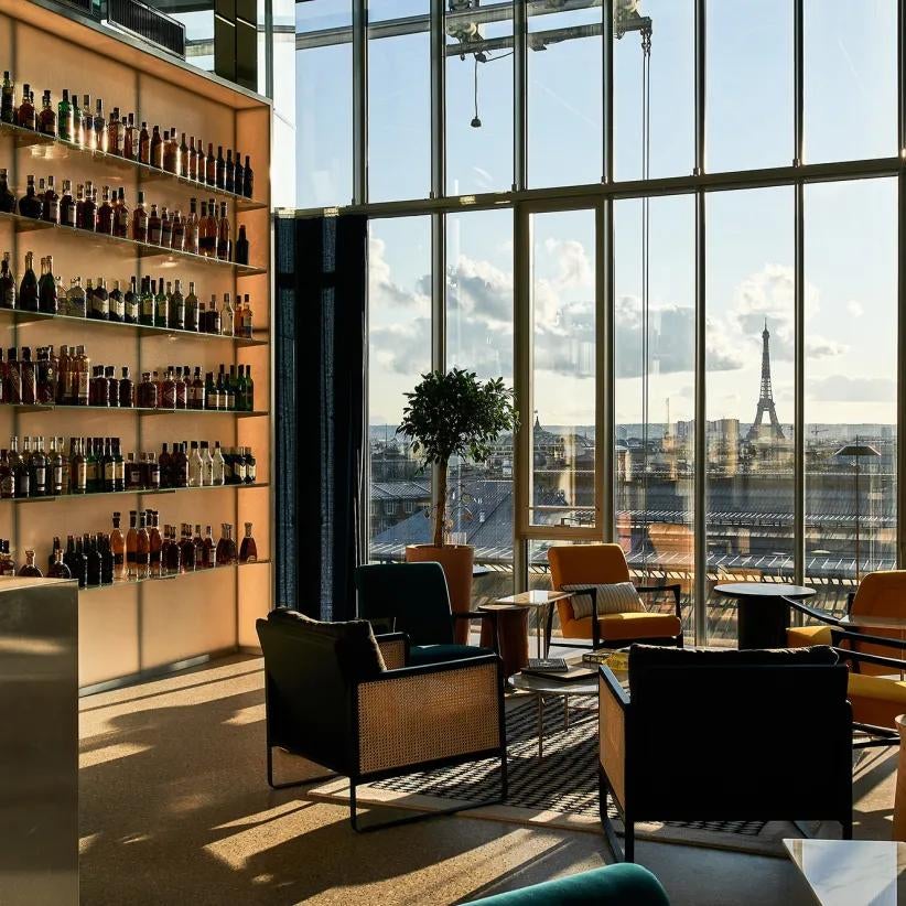 Interior view of The Island, Pernod Ricard's headquarters in Paris, France.