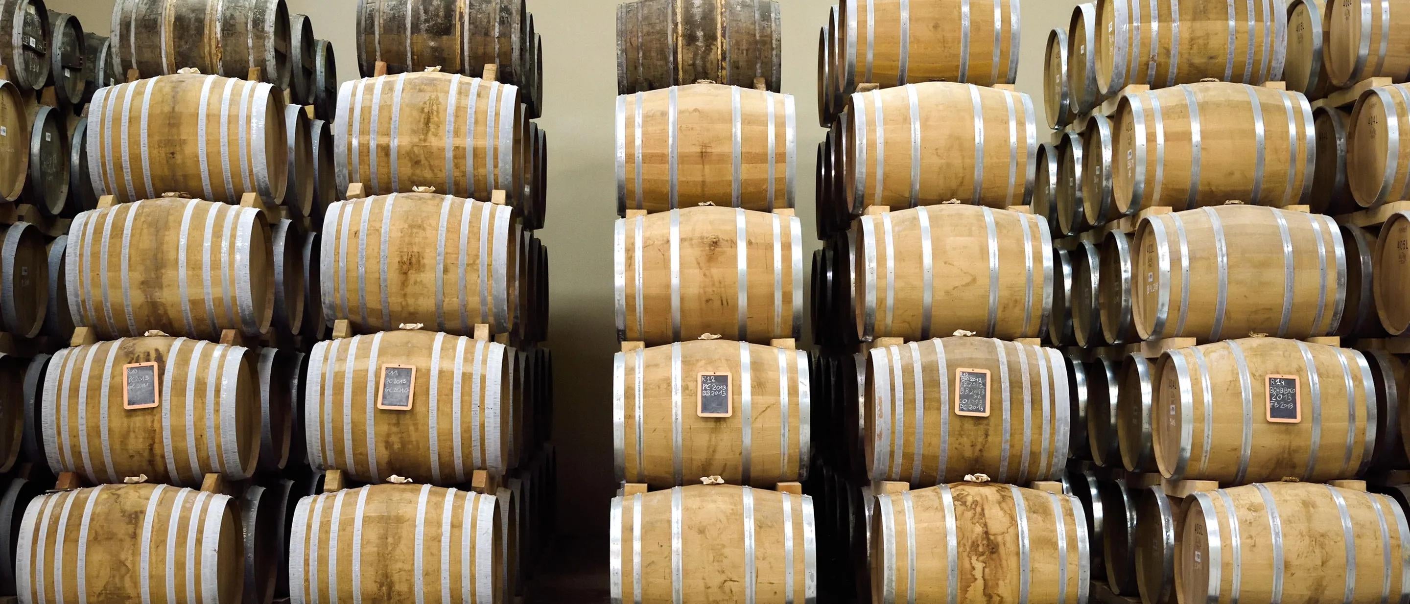 Casks at the Augier Cognac distillery.