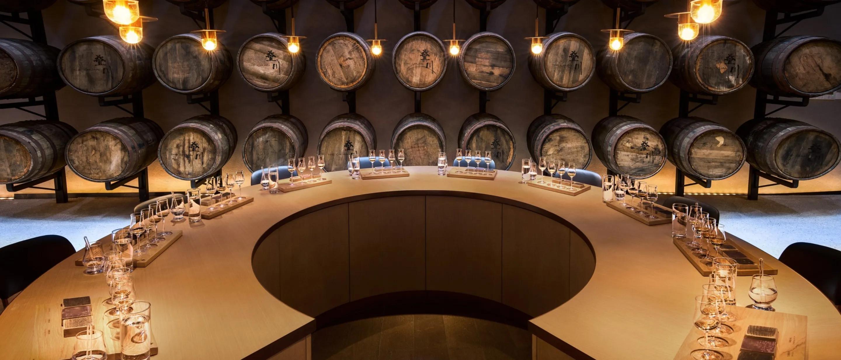 a round table in a speciality store