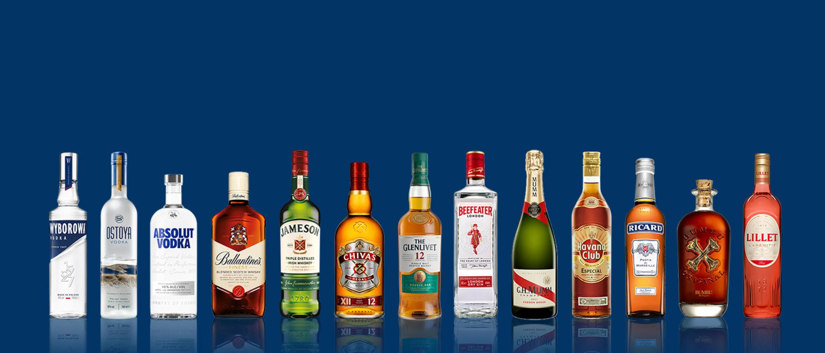 butelki marek wyborowej pernod ricard